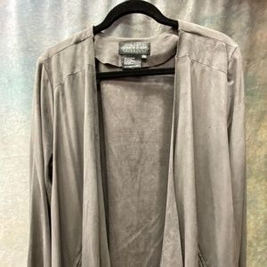 Gorgeous faux suede jacket with zippered pockets